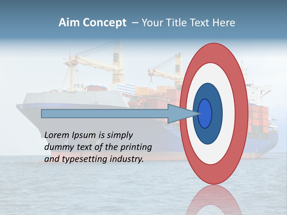 Ocean Logistics Ship PowerPoint Template