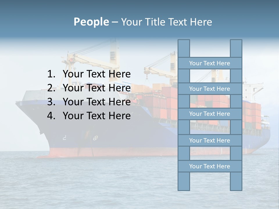 Ocean Logistics Ship PowerPoint Template