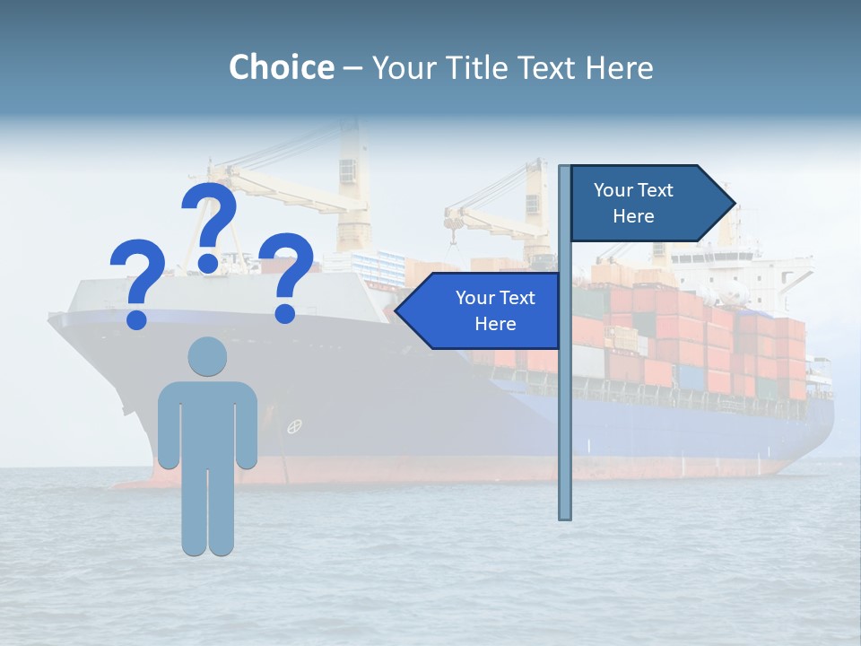 Ocean Logistics Ship PowerPoint Template