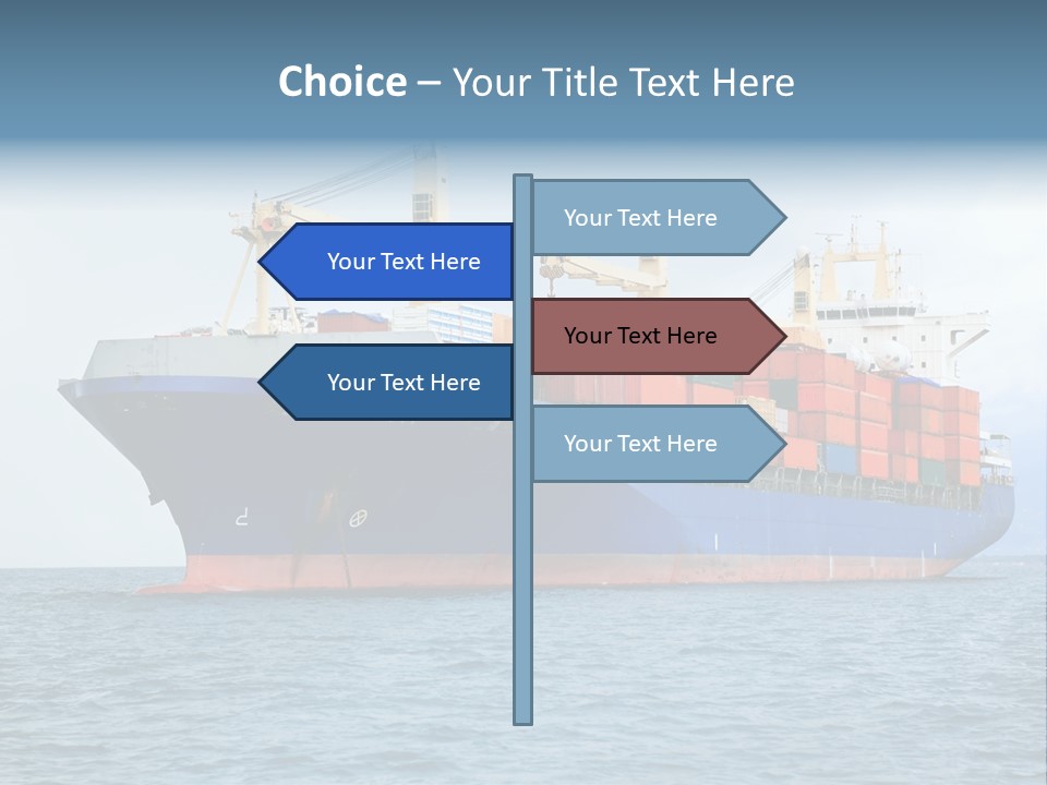 Ocean Logistics Ship PowerPoint Template