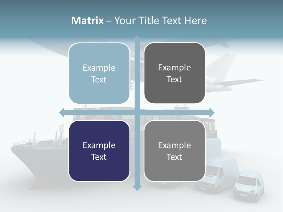 Avion Bleu Stockage PowerPoint Template