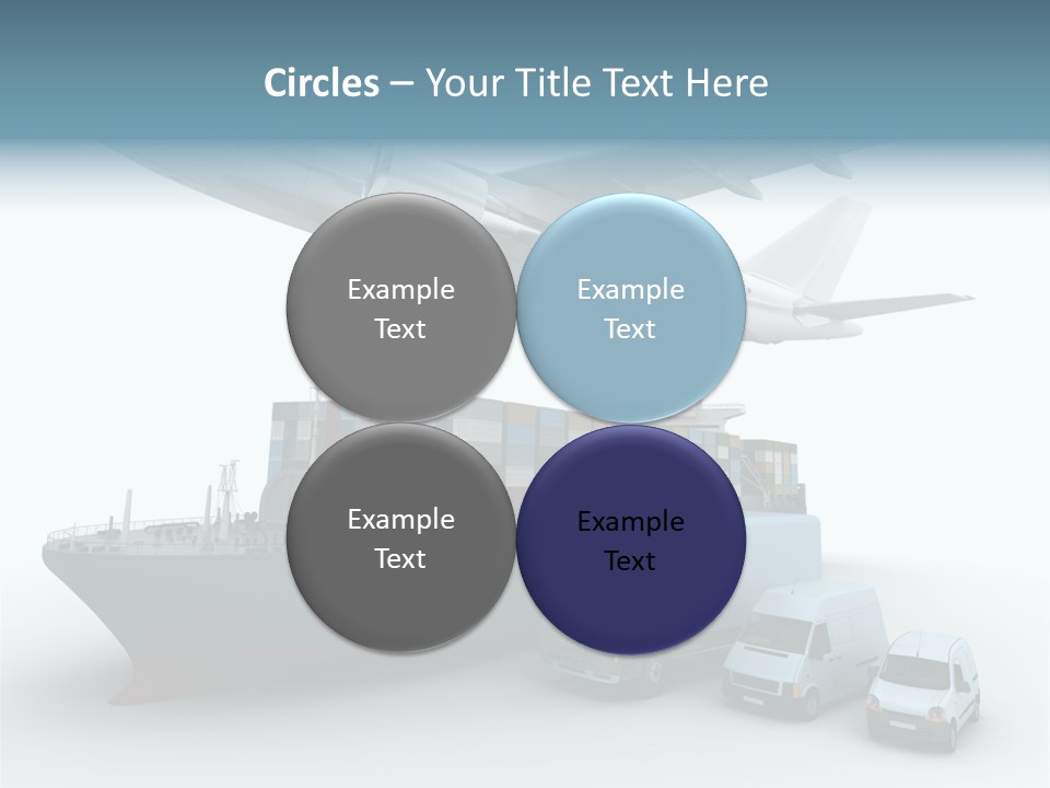 Avion Bleu Stockage PowerPoint Template