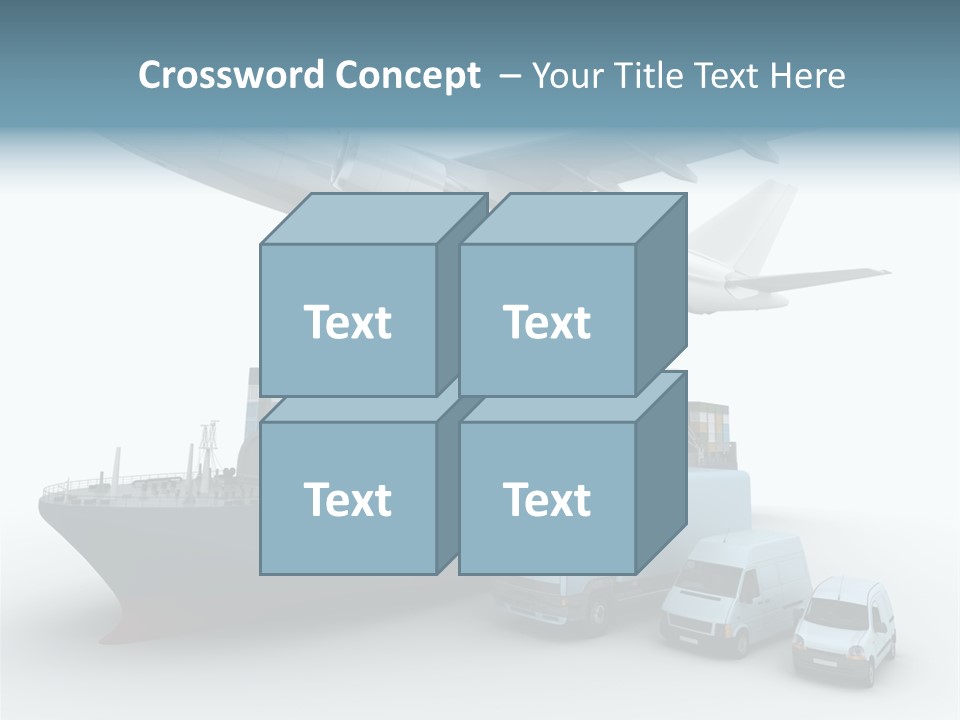 Avion Bleu Stockage PowerPoint Template