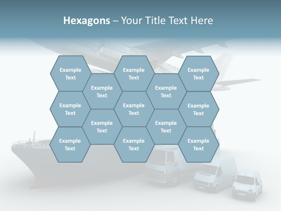 Avion Bleu Stockage PowerPoint Template