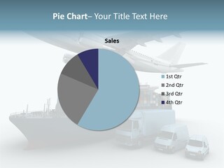 Avion Bleu Stockage PowerPoint Template