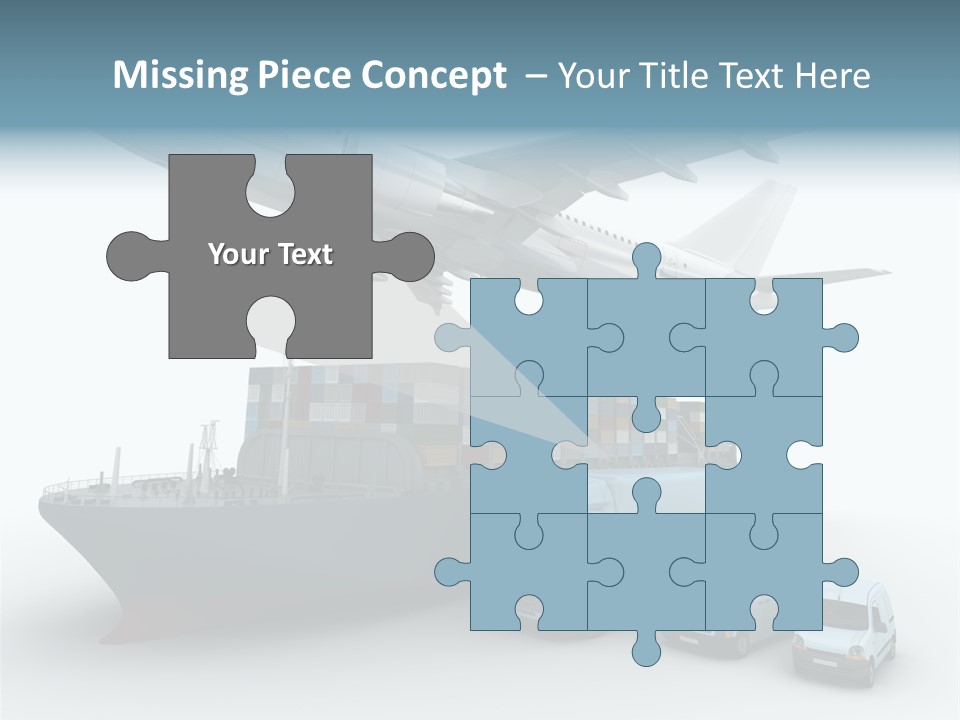 Avion Bleu Stockage PowerPoint Template