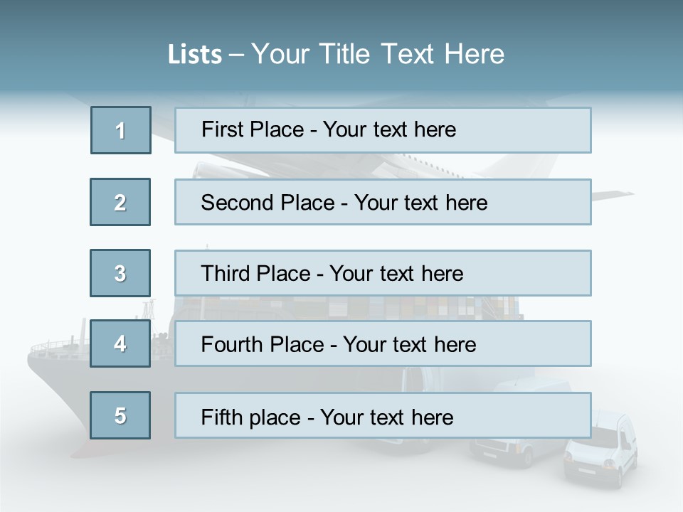 Avion Bleu Stockage PowerPoint Template