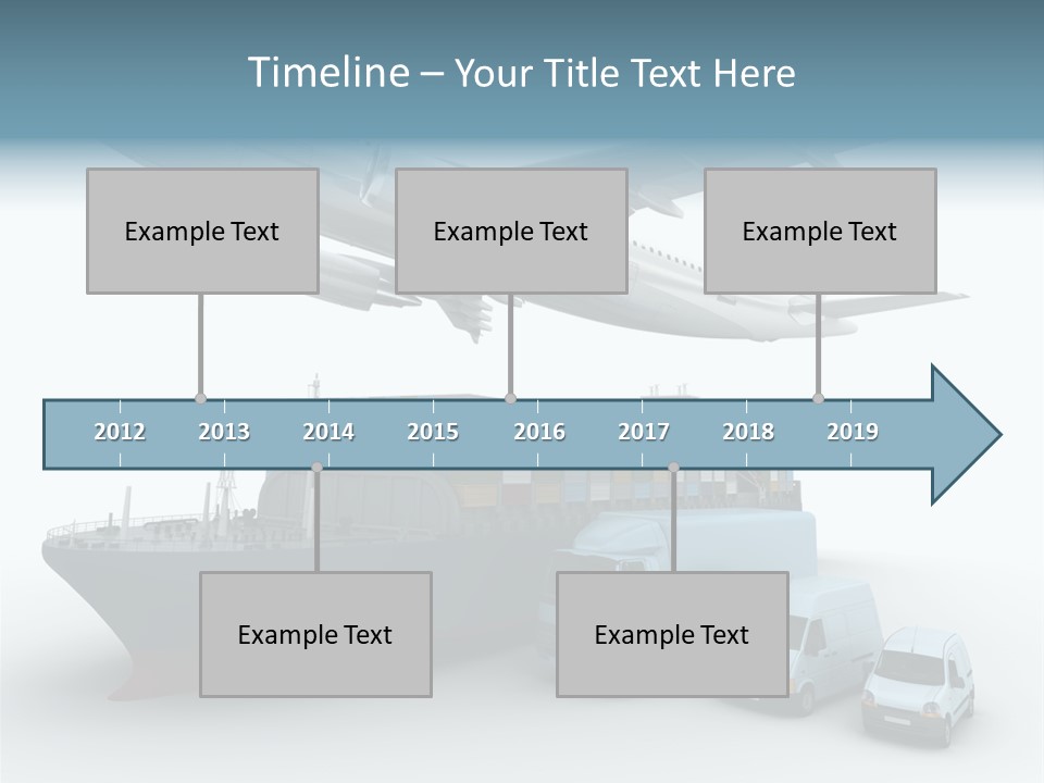 Avion Bleu Stockage PowerPoint Template