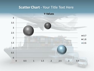 Avion Bleu Stockage PowerPoint Template