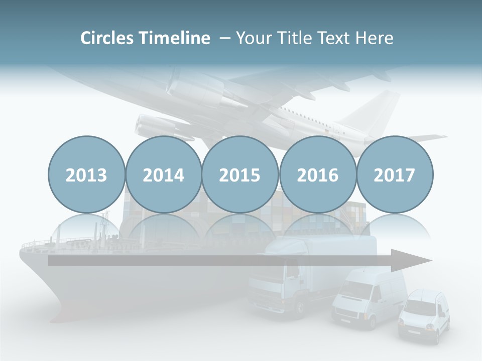 Avion Bleu Stockage PowerPoint Template