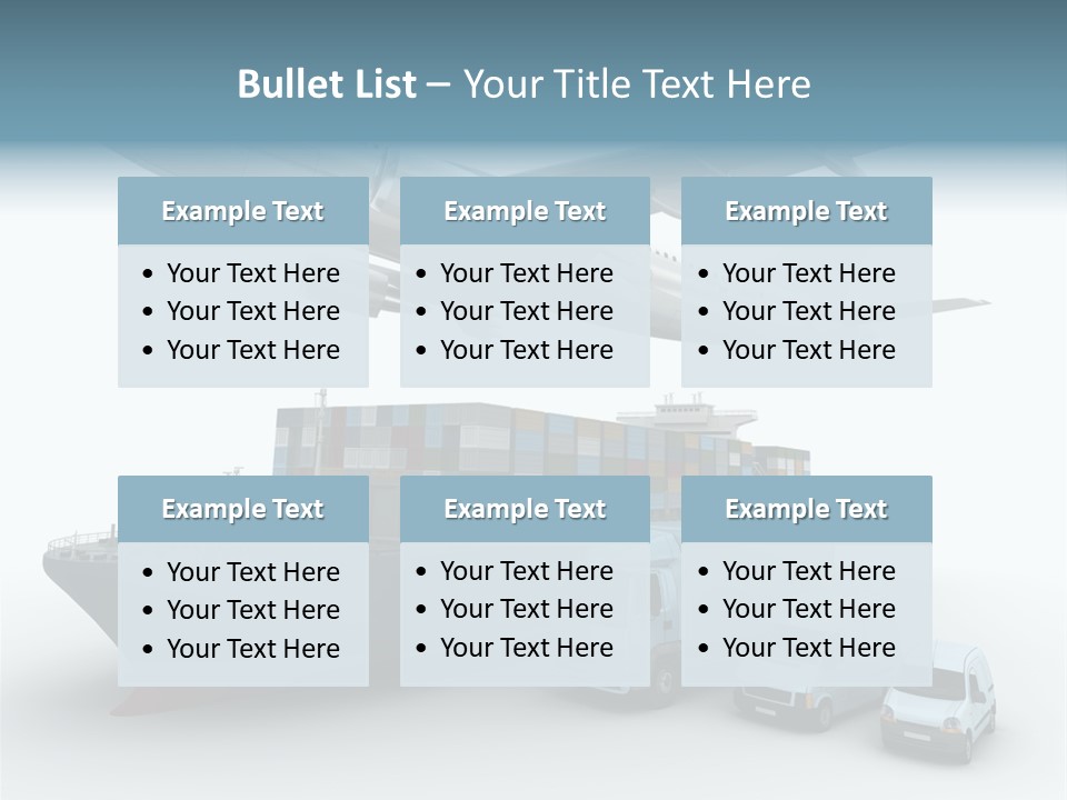 Avion Bleu Stockage PowerPoint Template
