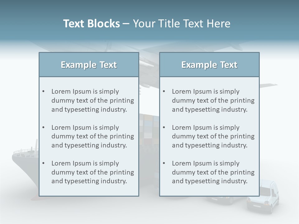 Avion Bleu Stockage PowerPoint Template