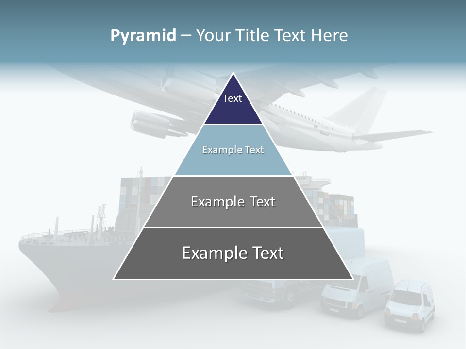 Avion Bleu Stockage PowerPoint Template