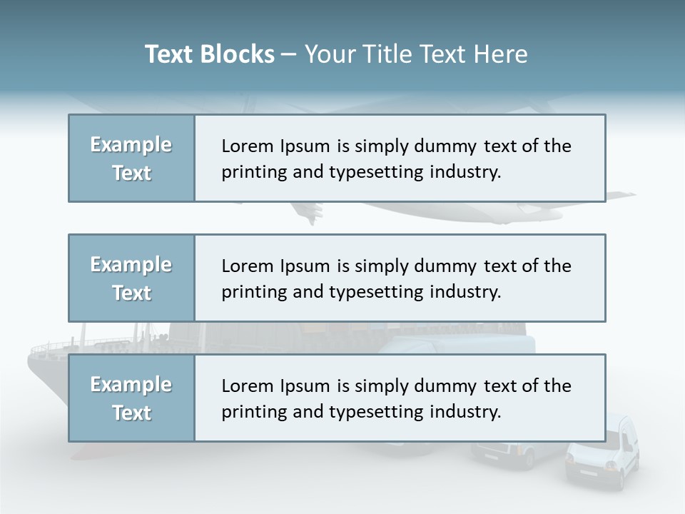 Avion Bleu Stockage PowerPoint Template