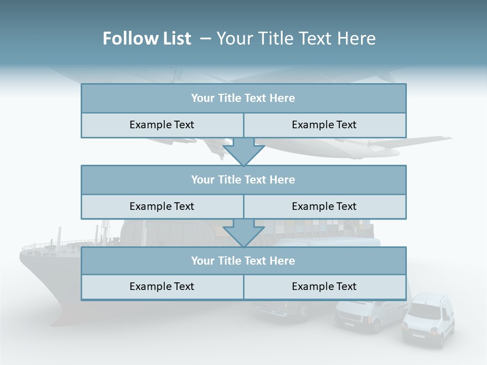 Avion Bleu Stockage PowerPoint Template