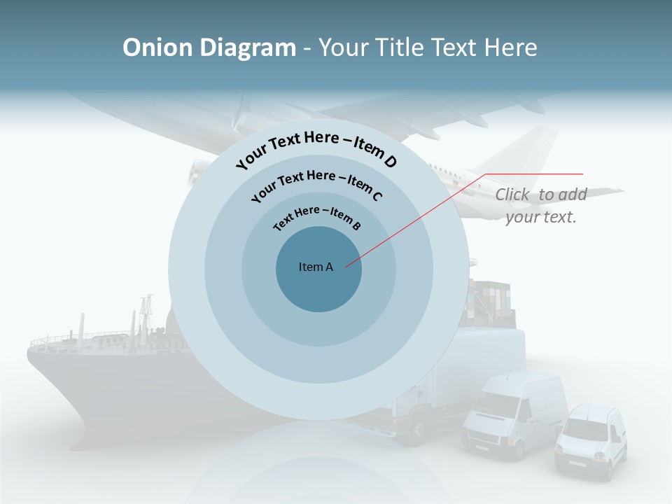 Avion Bleu Stockage PowerPoint Template