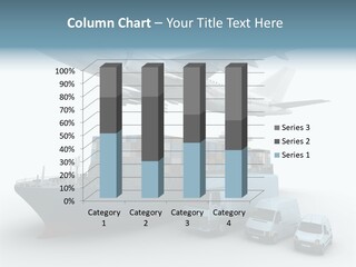 Avion Bleu Stockage PowerPoint Template