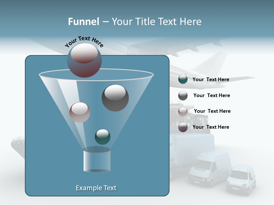 Avion Bleu Stockage PowerPoint Template