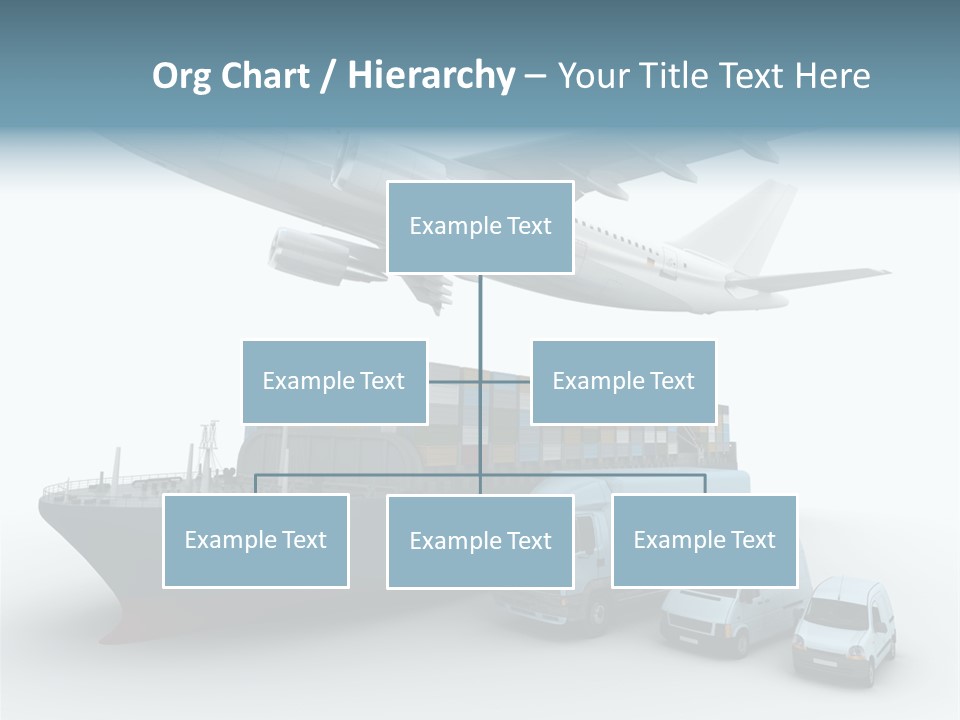 Avion Bleu Stockage PowerPoint Template