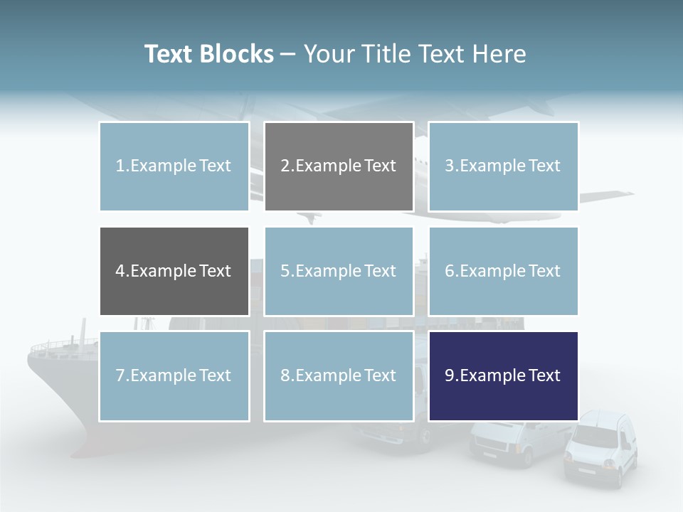 Avion Bleu Stockage PowerPoint Template