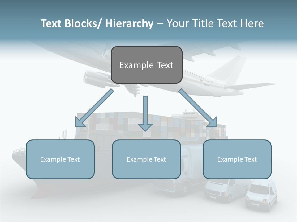 Avion Bleu Stockage PowerPoint Template
