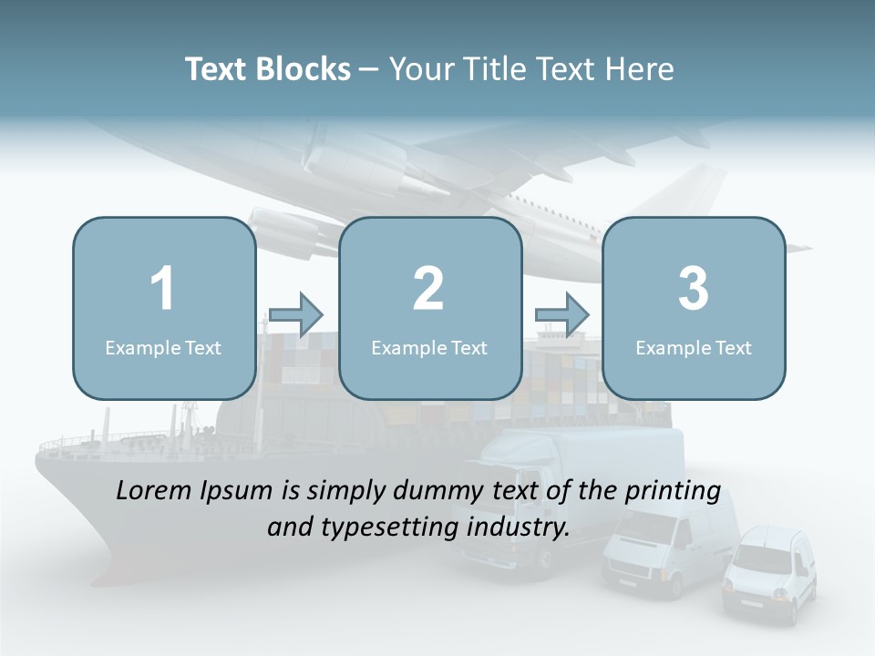 Avion Bleu Stockage PowerPoint Template