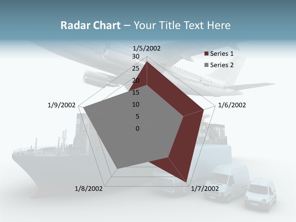 Avion Bleu Stockage PowerPoint Template