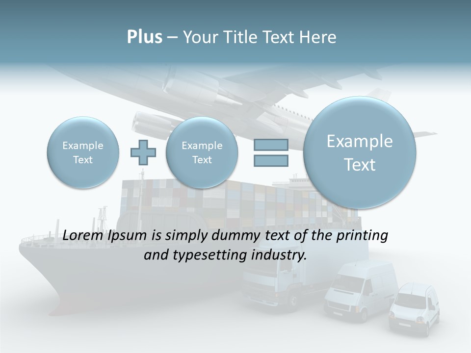 Avion Bleu Stockage PowerPoint Template