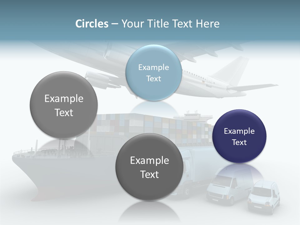 Avion Bleu Stockage PowerPoint Template