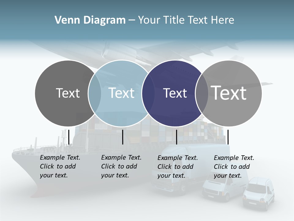Avion Bleu Stockage PowerPoint Template