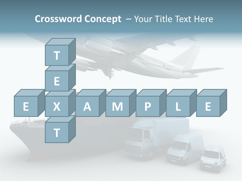 Avion Bleu Stockage PowerPoint Template