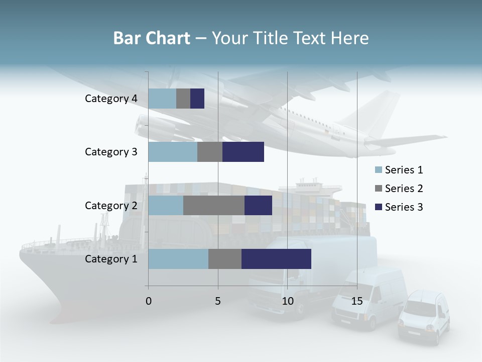 Avion Bleu Stockage PowerPoint Template
