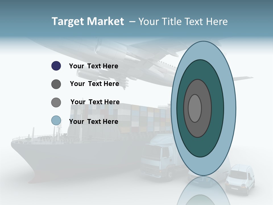 Avion Bleu Stockage PowerPoint Template