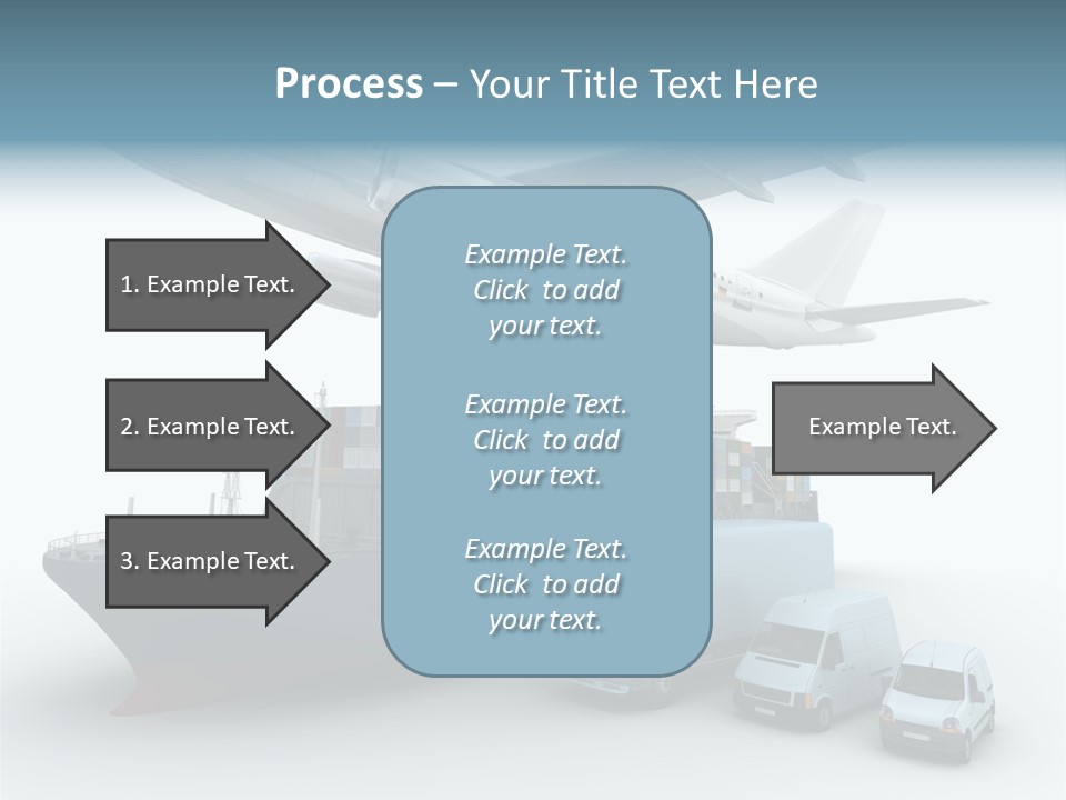 Avion Bleu Stockage PowerPoint Template