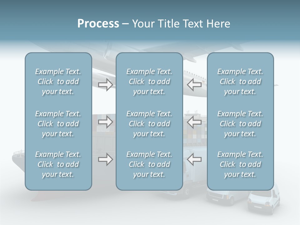 Avion Bleu Stockage PowerPoint Template