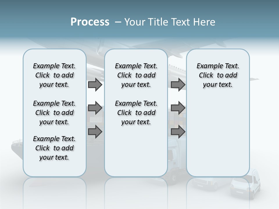 Avion Bleu Stockage PowerPoint Template