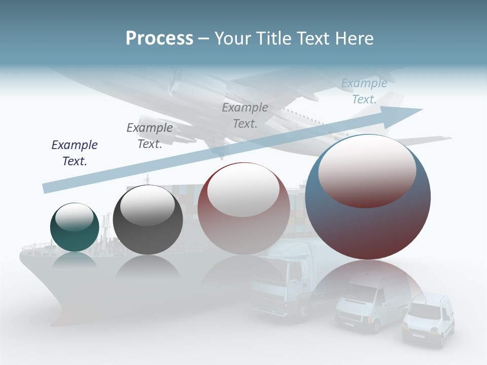 Avion Bleu Stockage PowerPoint Template