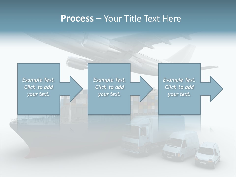 Avion Bleu Stockage PowerPoint Template