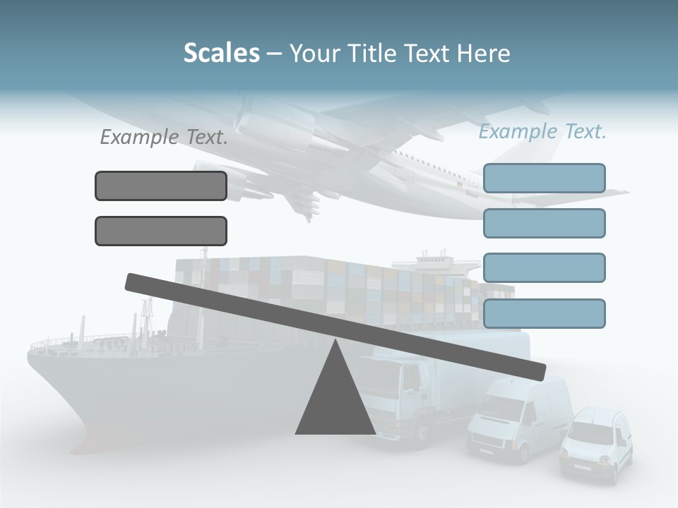 Avion Bleu Stockage PowerPoint Template
