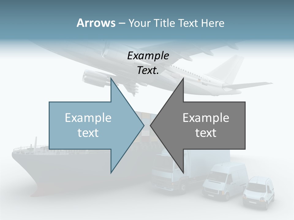 Avion Bleu Stockage PowerPoint Template