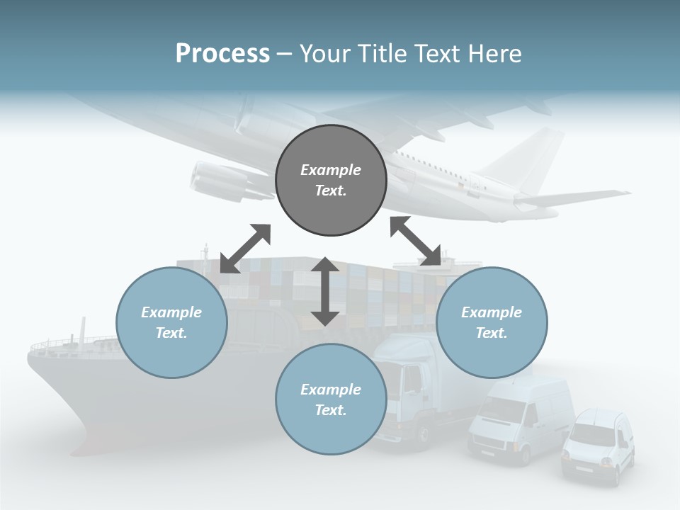 Avion Bleu Stockage PowerPoint Template