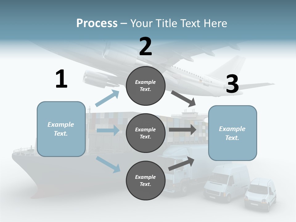 Avion Bleu Stockage PowerPoint Template
