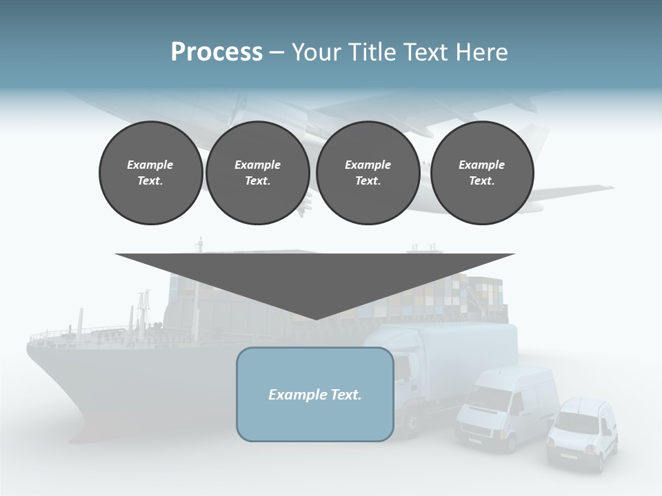 Avion Bleu Stockage PowerPoint Template