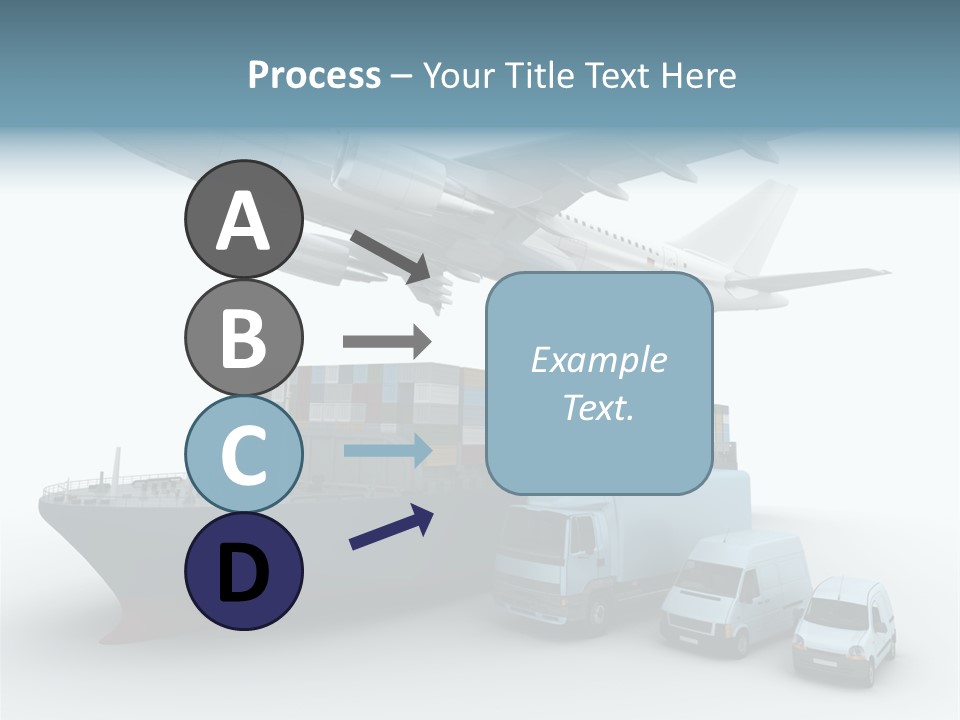 Avion Bleu Stockage PowerPoint Template
