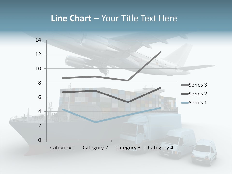 Avion Bleu Stockage PowerPoint Template
