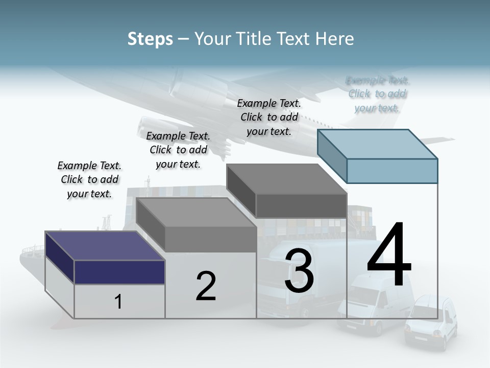 Avion Bleu Stockage PowerPoint Template