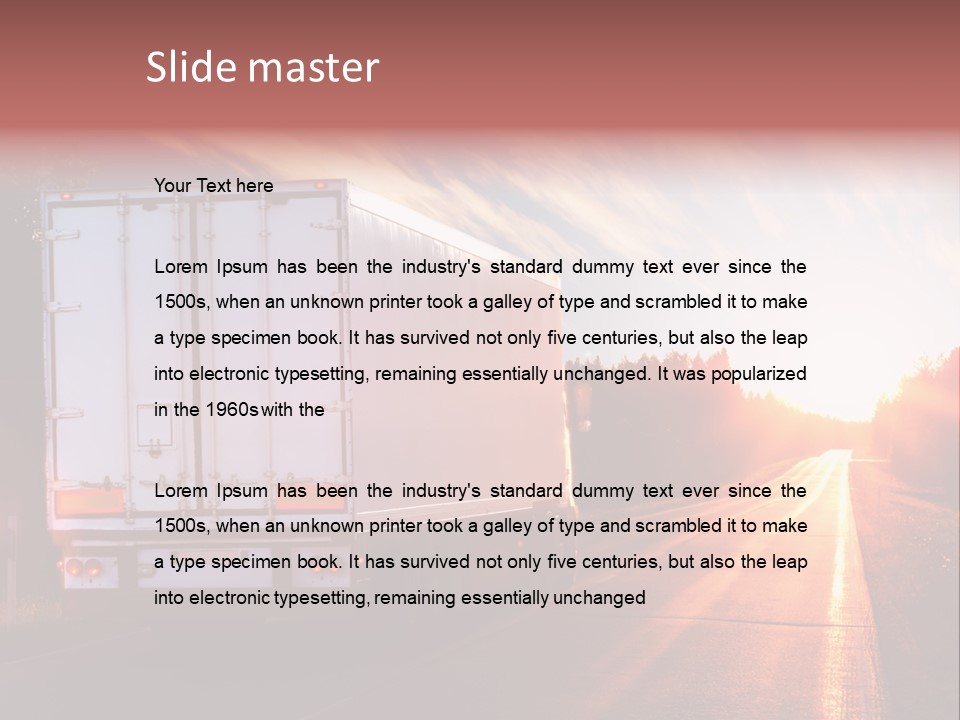 Truck Highway Professional PowerPoint Template