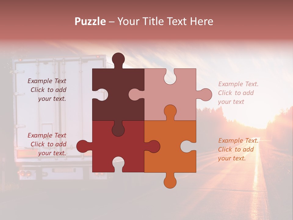 Truck Highway Professional PowerPoint Template