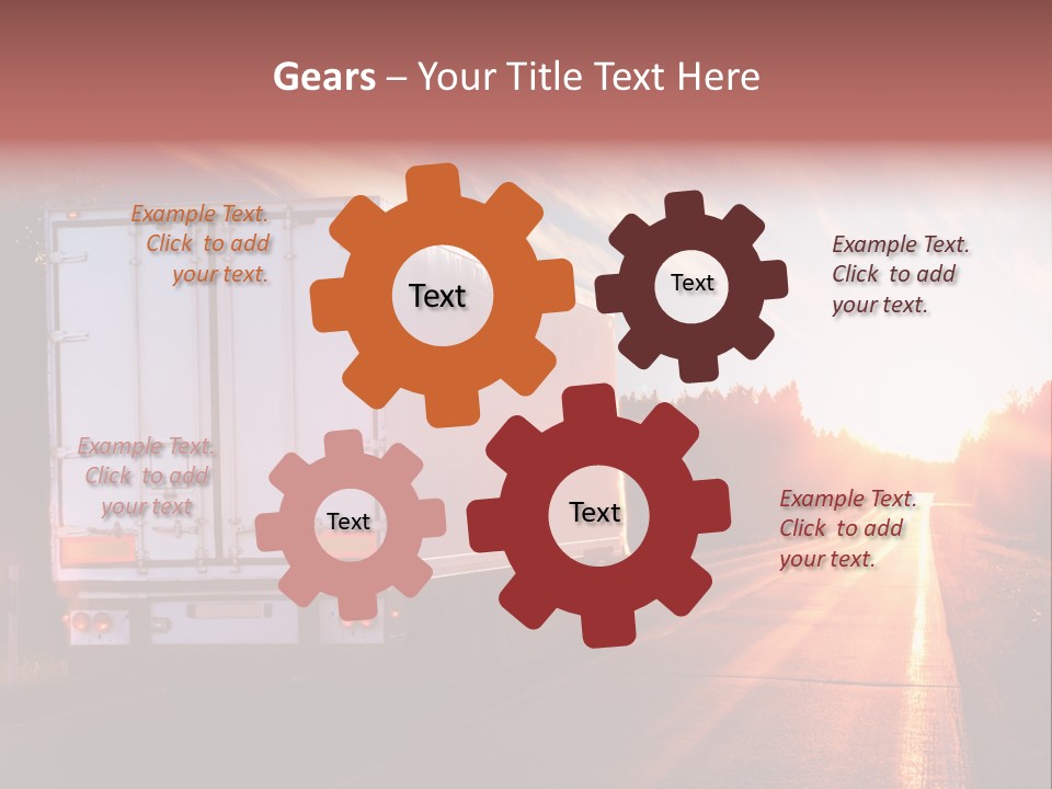 Truck Highway Professional PowerPoint Template