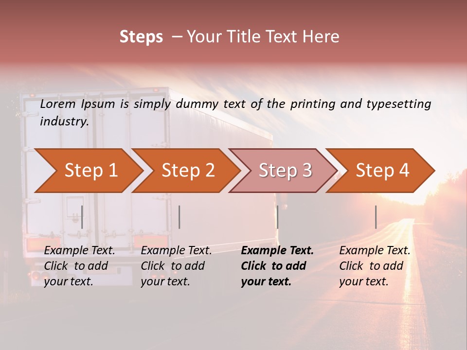 Truck Highway Professional PowerPoint Template